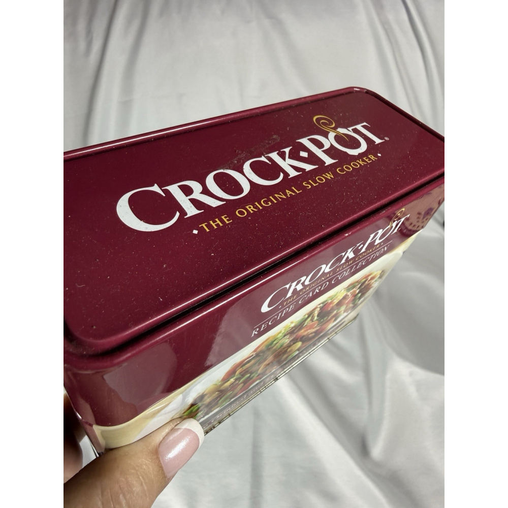 Crock-Pot Recipe Card Collection Tin Recipes & Blank Cards 5 Dividers - Picture 3 of 14